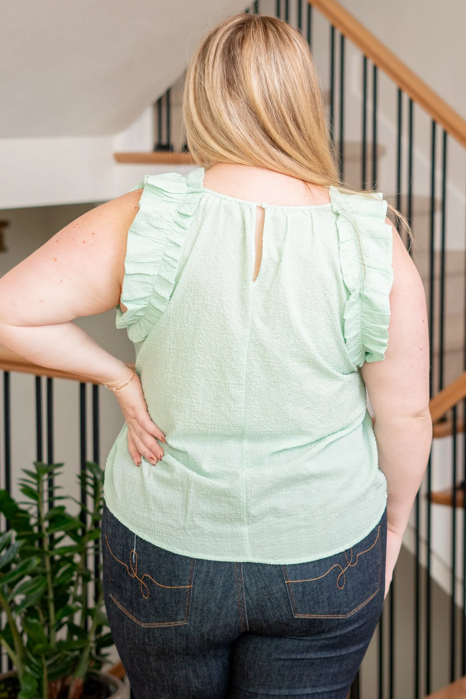 Plus Size Sienna Mock Neck Top - Mint