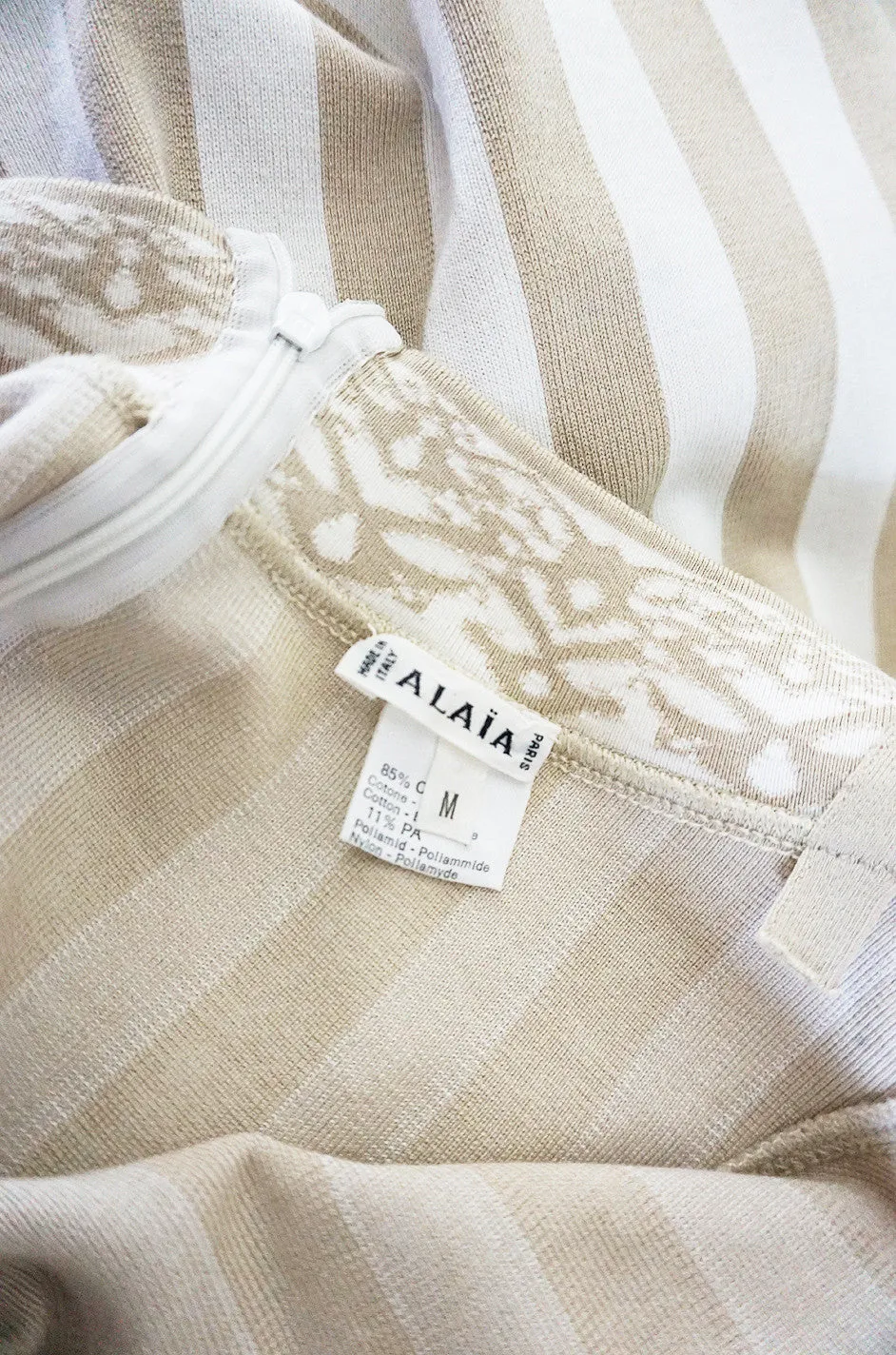 Rare Spring 1992 Museum Held Azzedine Alaia Striped Dress