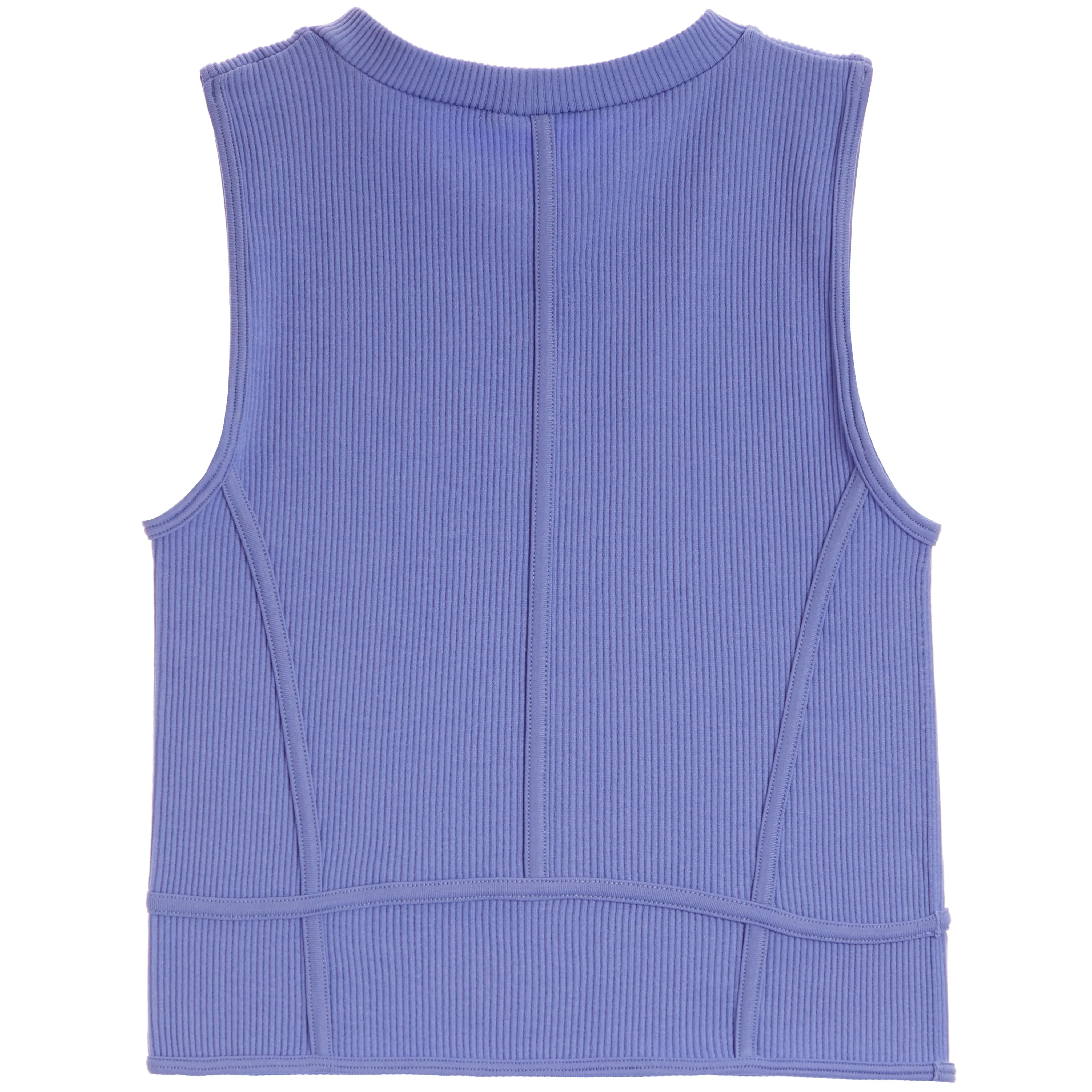 Rib High Neck Corset Tee
