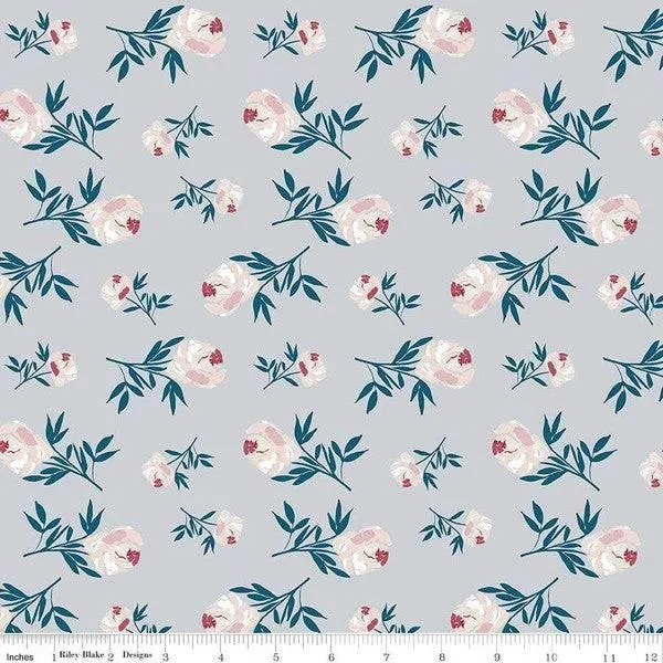 Riley Blake - Blooms & Bobbins - Blooms - Grey