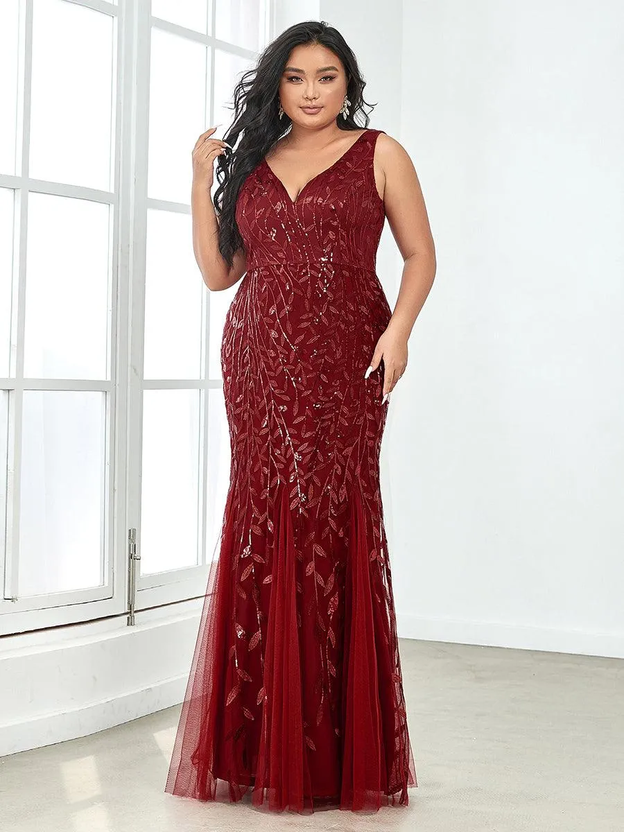 Robe de soirée Sexy Longue belle à double col en V pour femmes