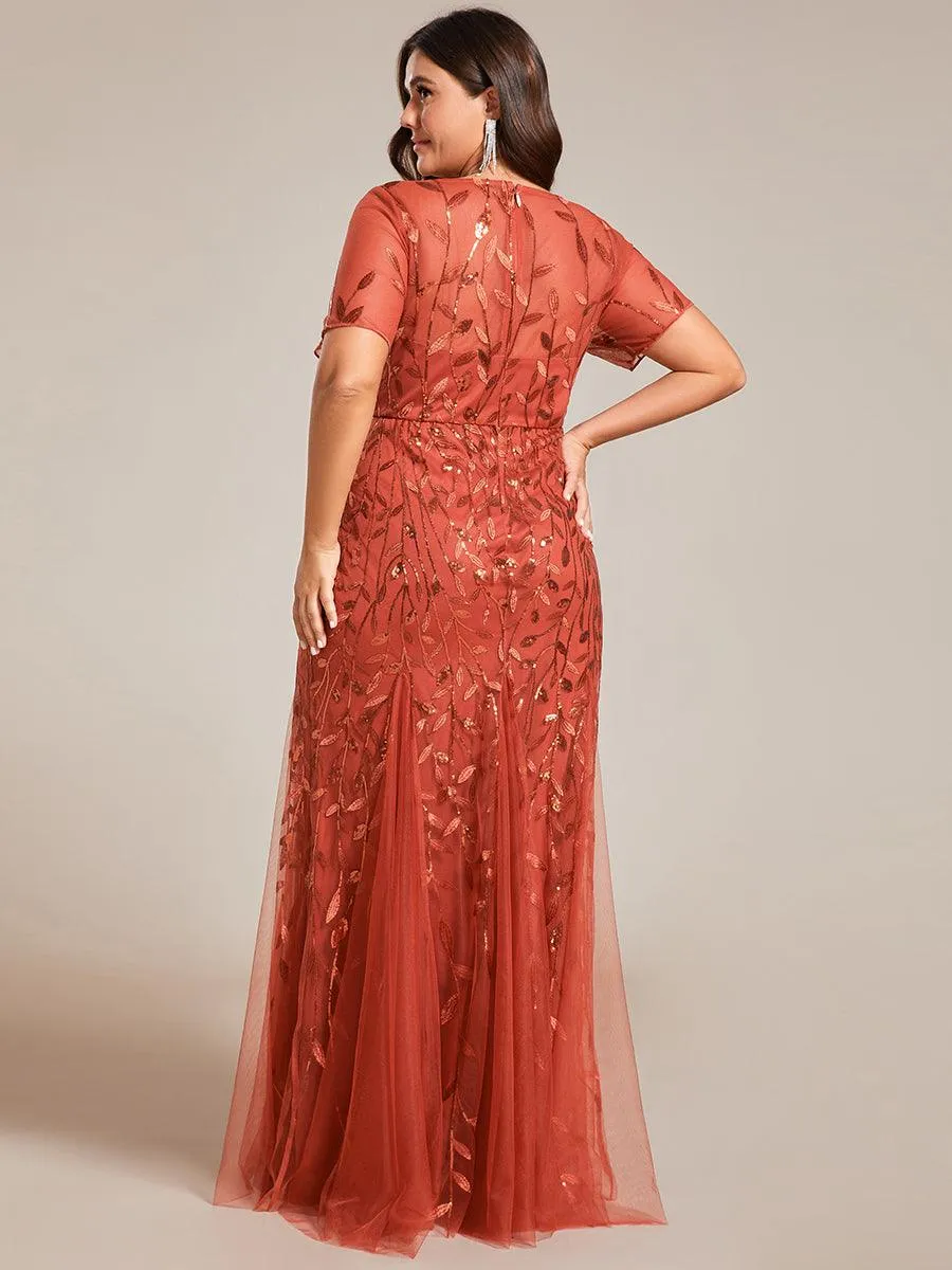 Robe de soirée Sexy Longue belle à double col en V pour femmes