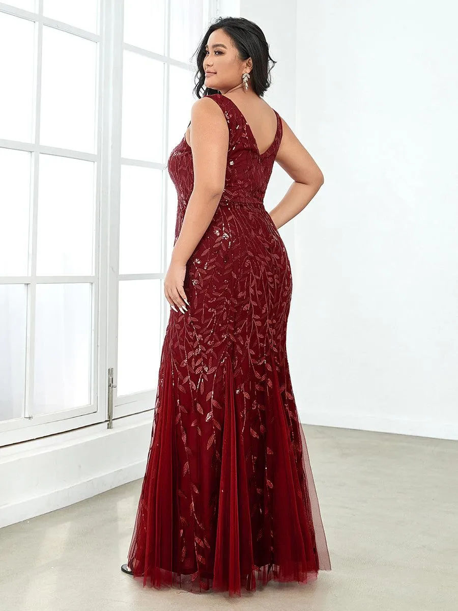 Robe de soirée Sexy Longue belle à double col en V pour femmes