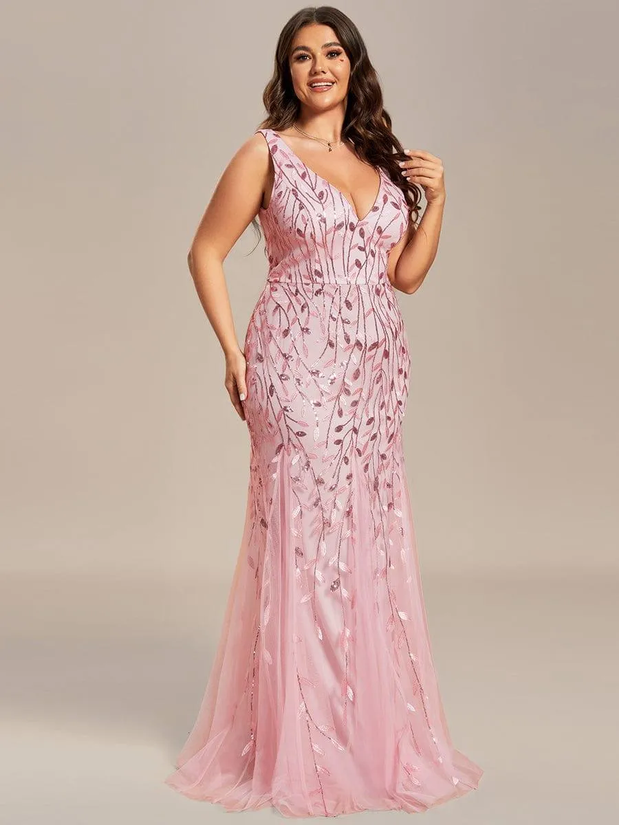 Robe de soirée Sexy Longue belle à double col en V pour femmes