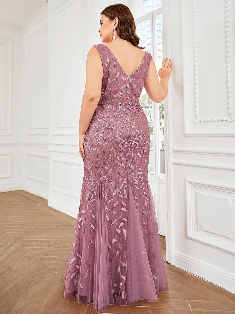 Robe de soirée Sexy Longue belle à double col en V pour femmes