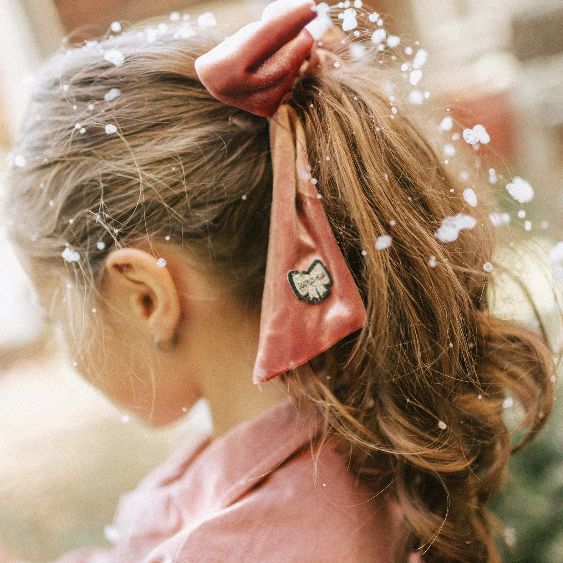 Robe rose en velours côtelé, enfant  || Pink corduroy dress, child