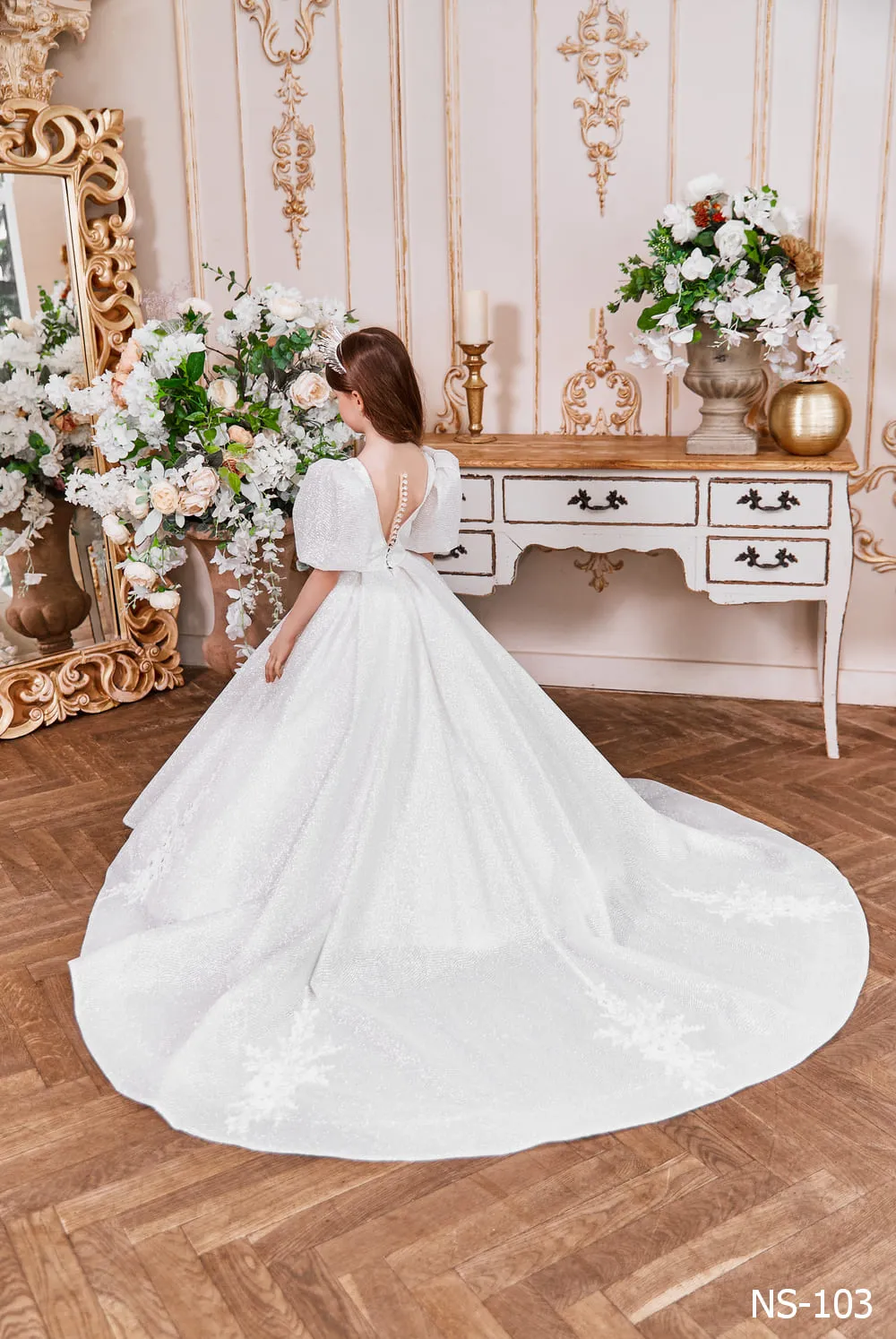 Royal Flower Lace and Glitter Gown