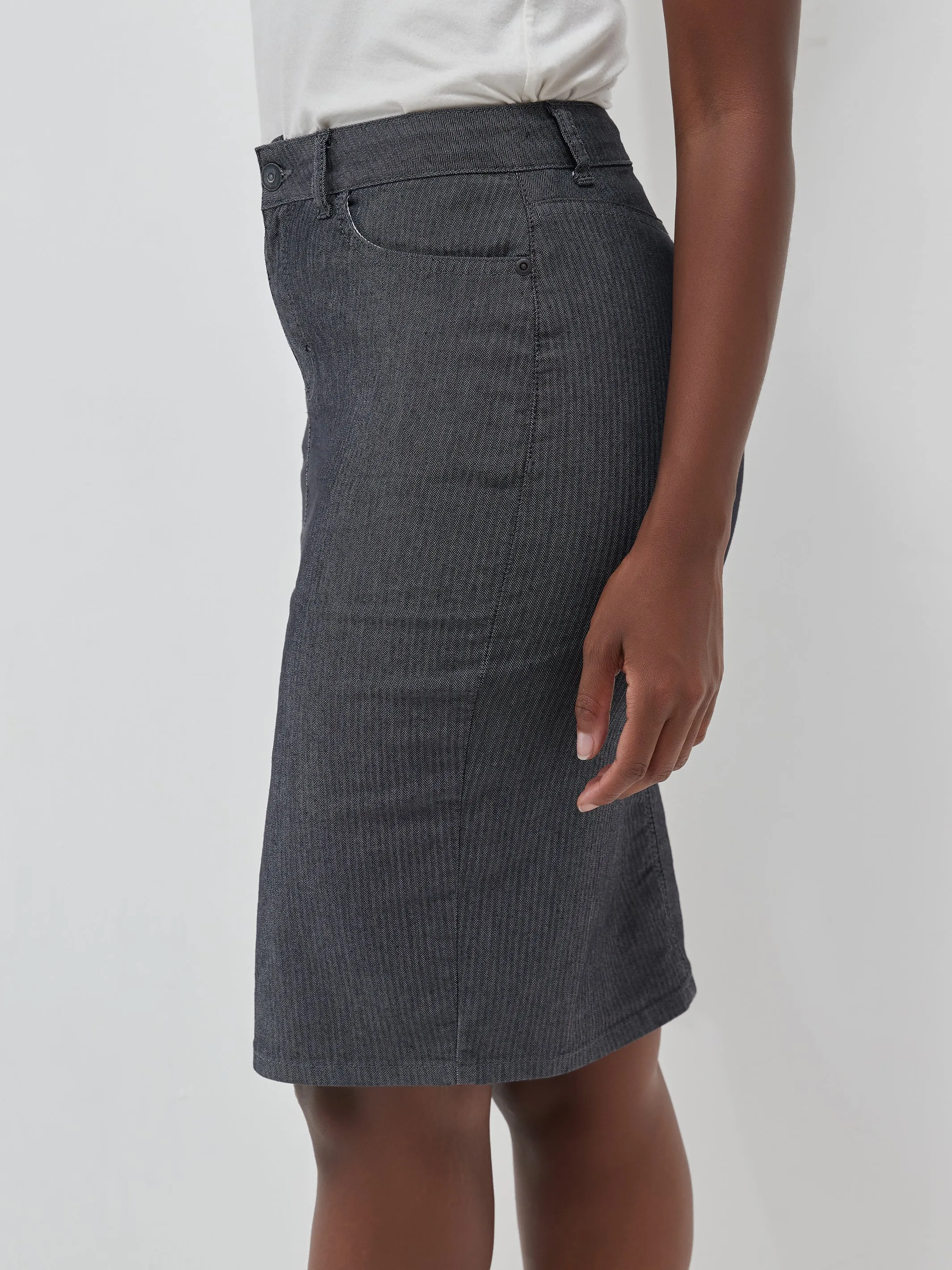 Safari Pencil Skirt - Bone