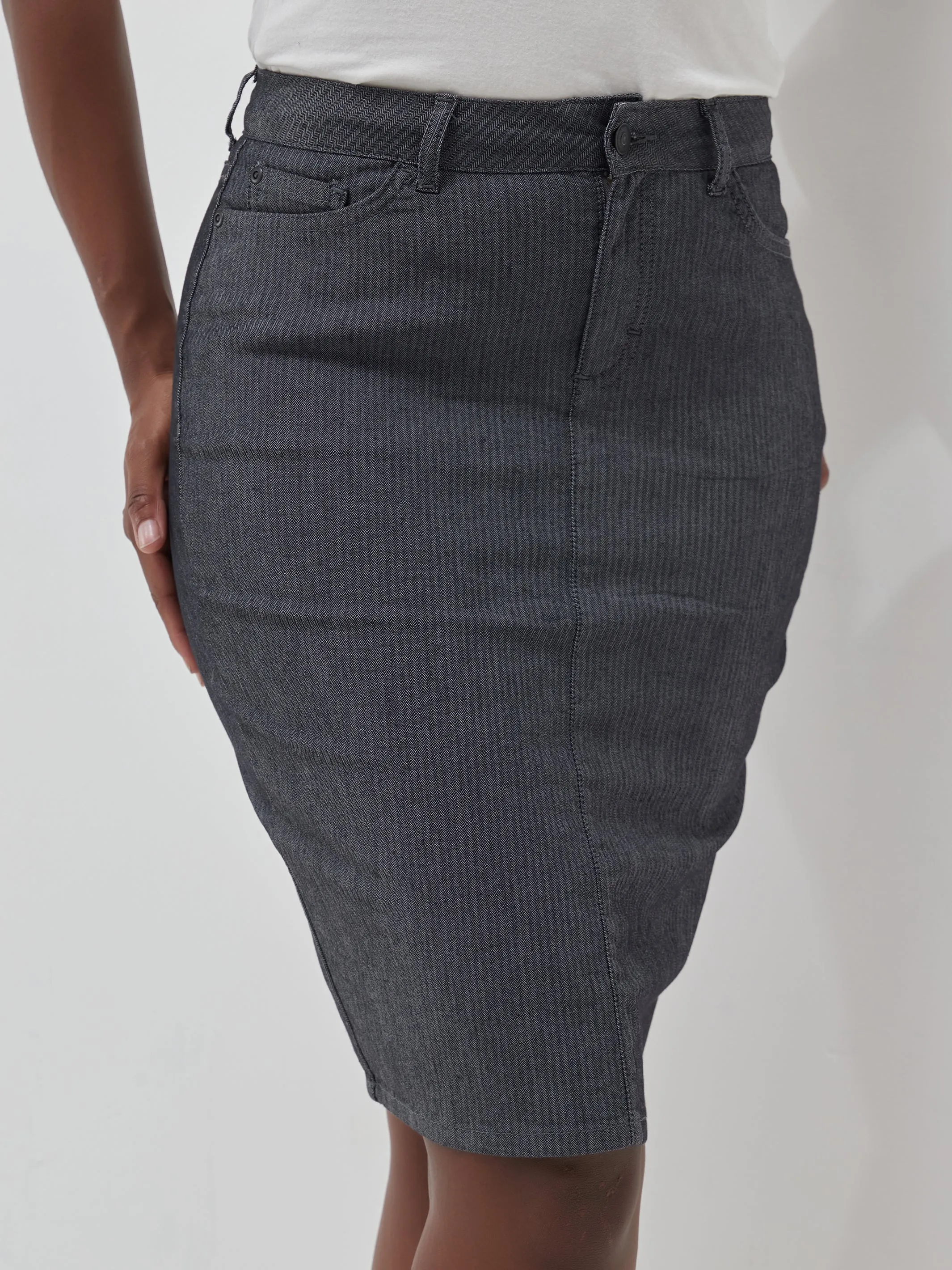 Safari Pencil Skirt - Bone