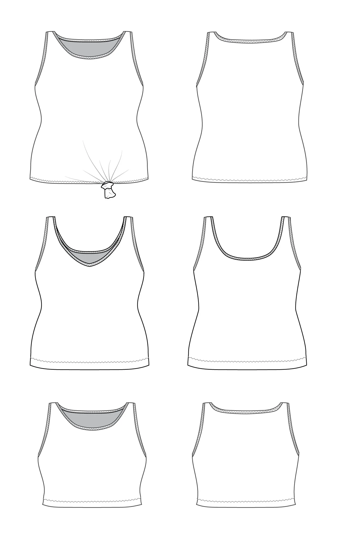 Saybrook Tank 12-32 printed pattern: Wholesale