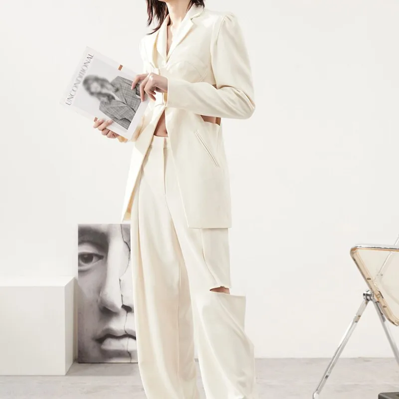Sexy Hollow out Women Patchwork Blazers Tops
