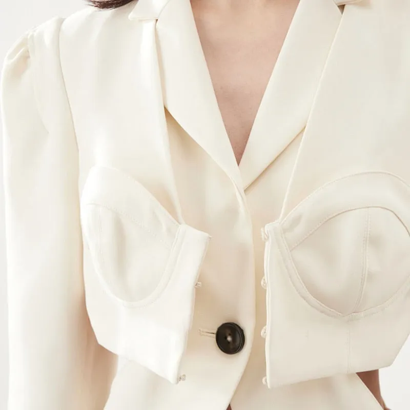 Sexy Hollow out Women Patchwork Blazers Tops