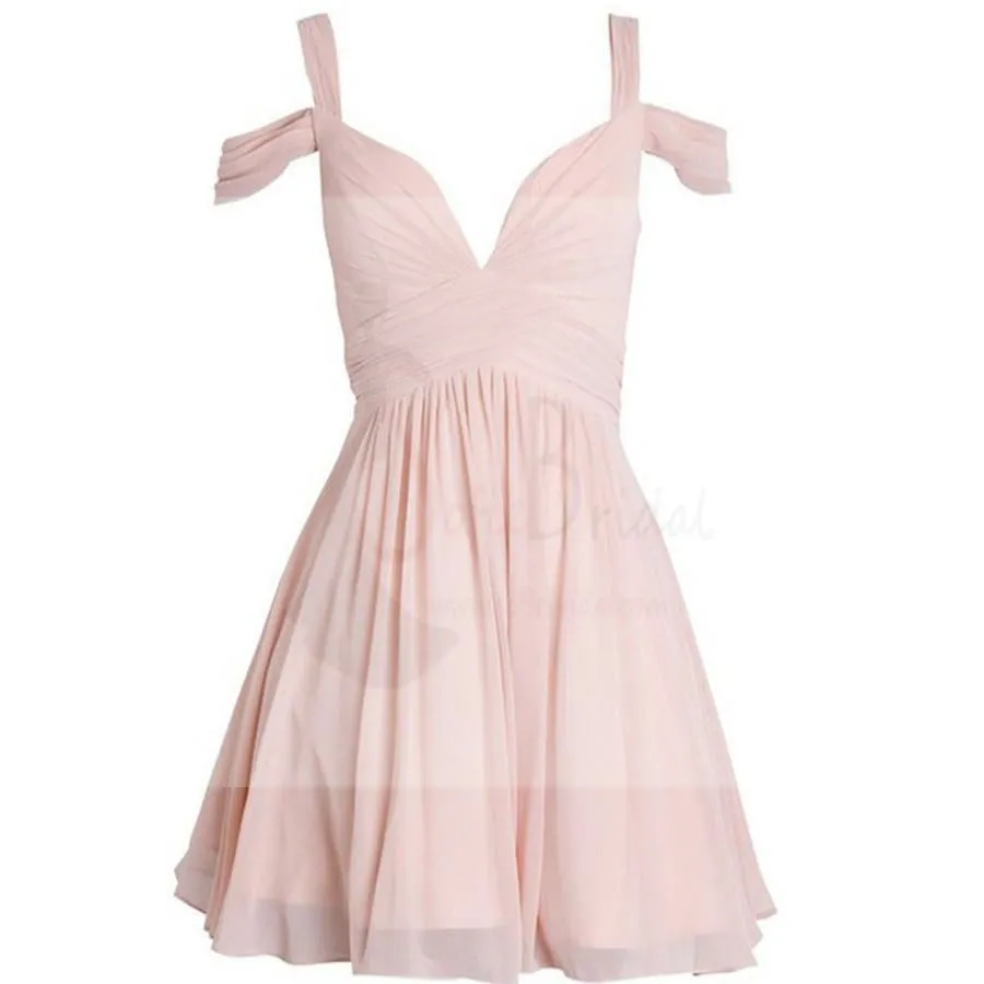 Simple design off shoulder chiffon homecoming prom dresses, SF0080