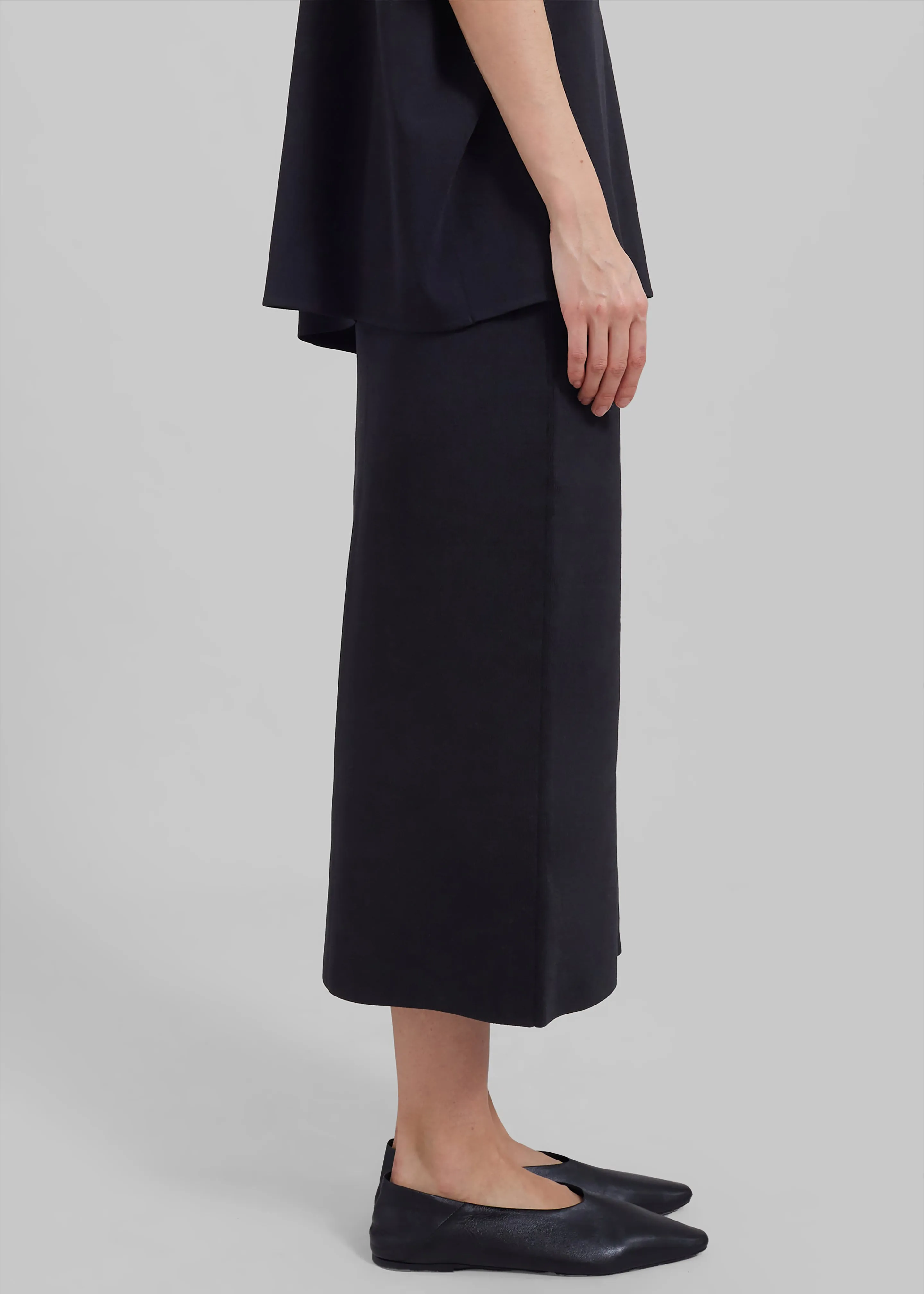 Solange Knit Pencil Skirt - Black