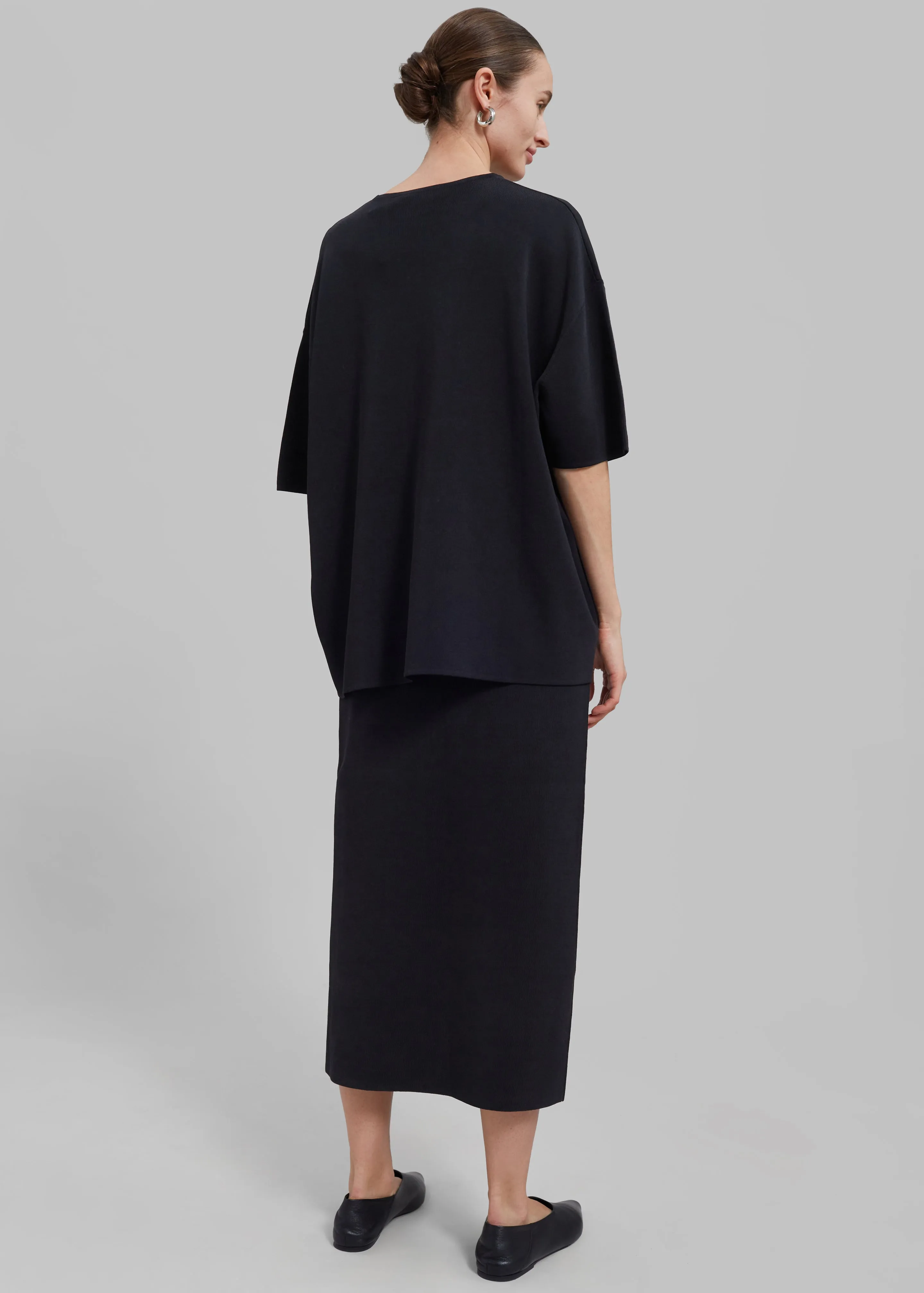 Solange Knit Pencil Skirt - Black