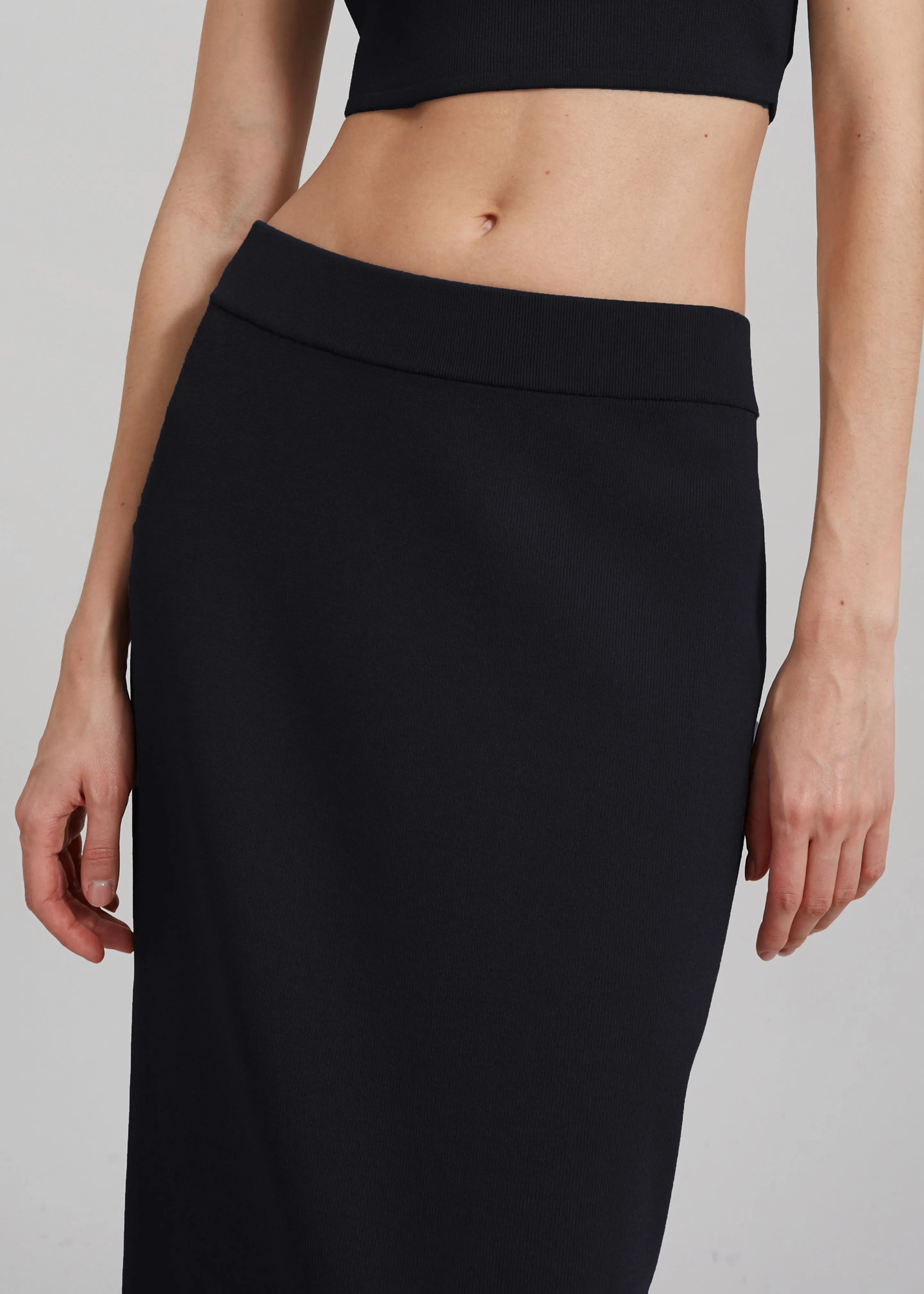 Solange Knit Pencil Skirt - Black