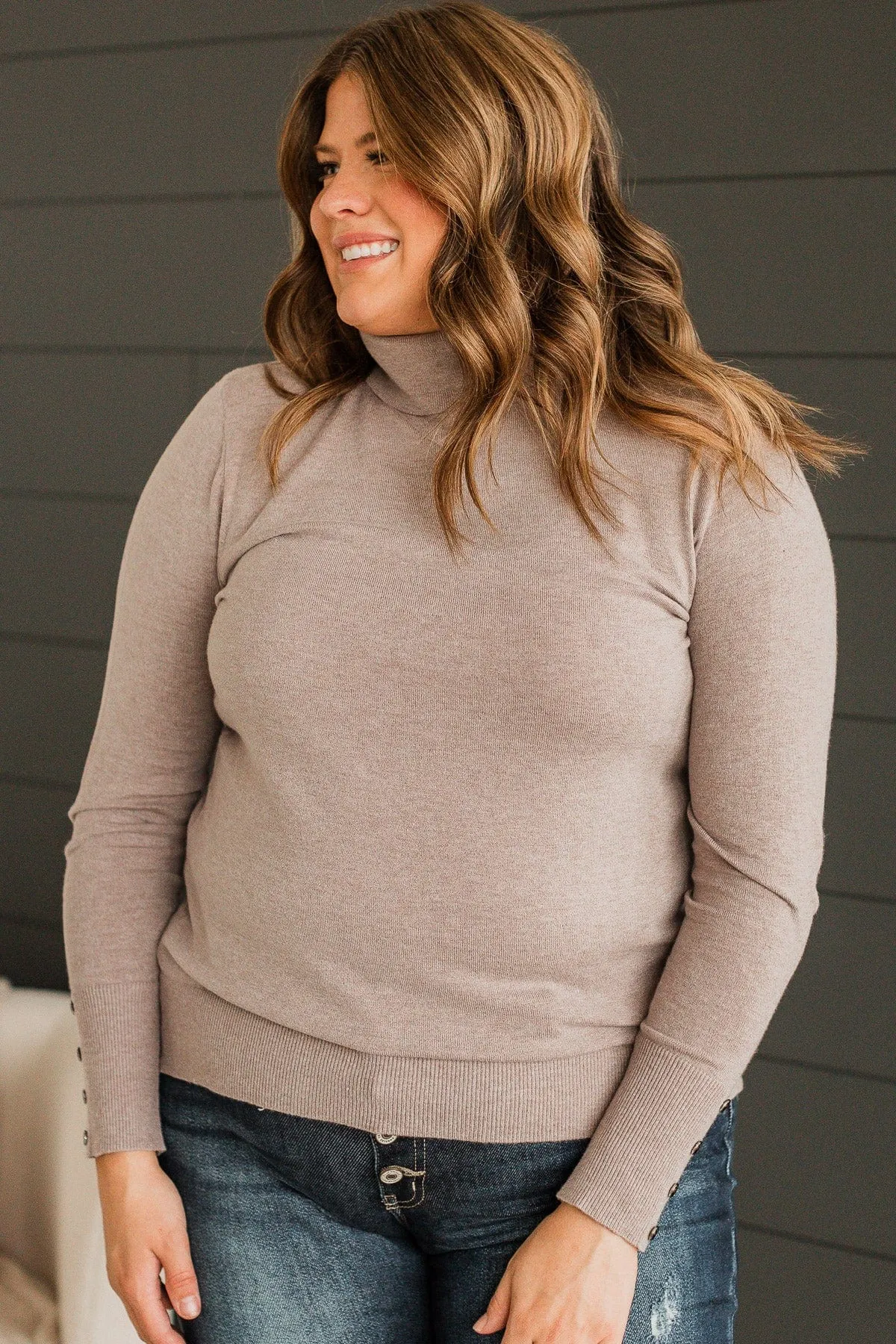Something Better Turtle Neck Sweater- Mocha