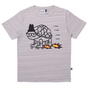 Speedy Turtle Tee- Grey Motley