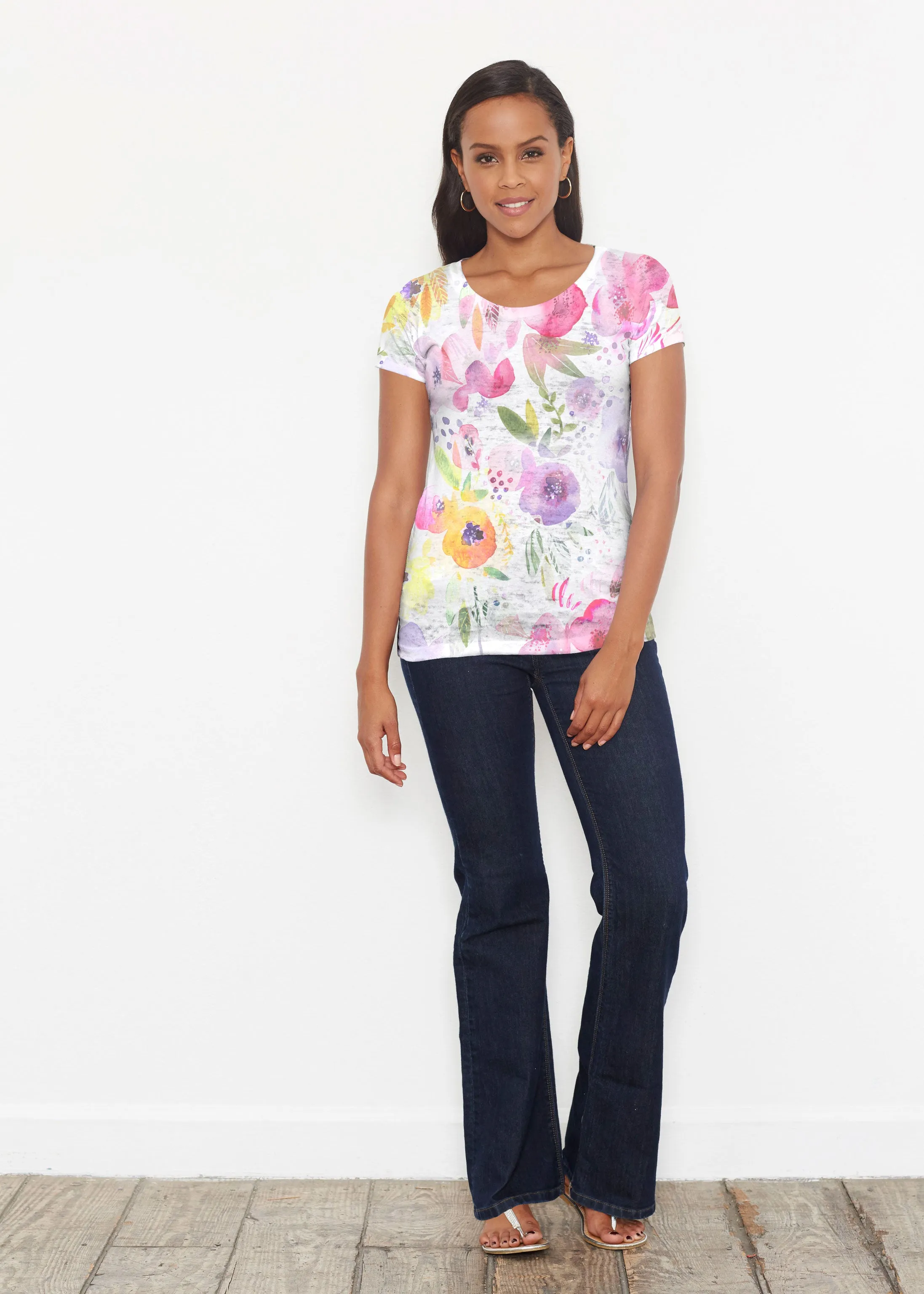 Spring Crush Pink (16061) ~ Signature Short Sleeve Scoop Shirt