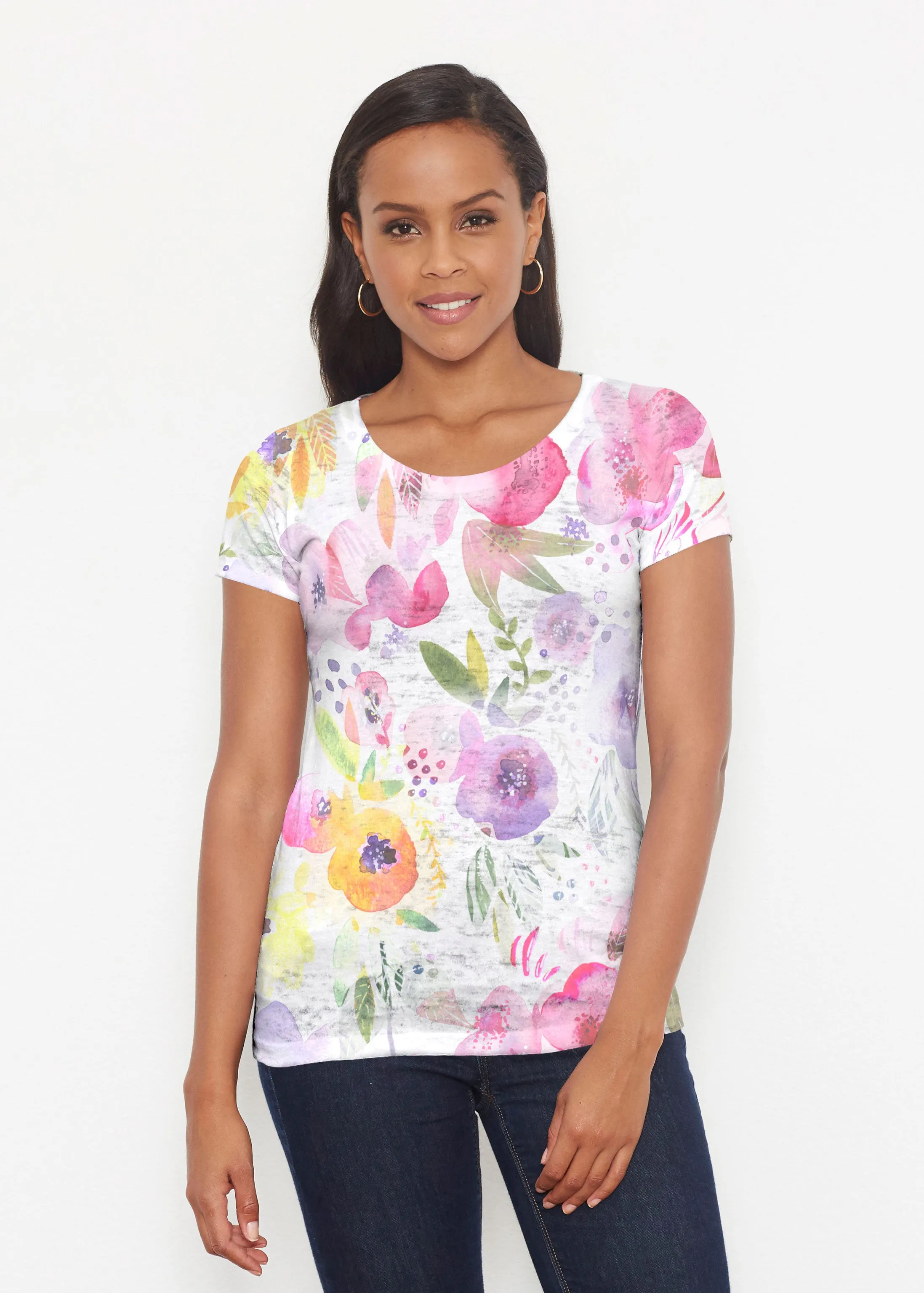 Spring Crush Pink (16061) ~ Signature Short Sleeve Scoop Shirt