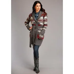 Stetson Wine and Cream Cardigan
