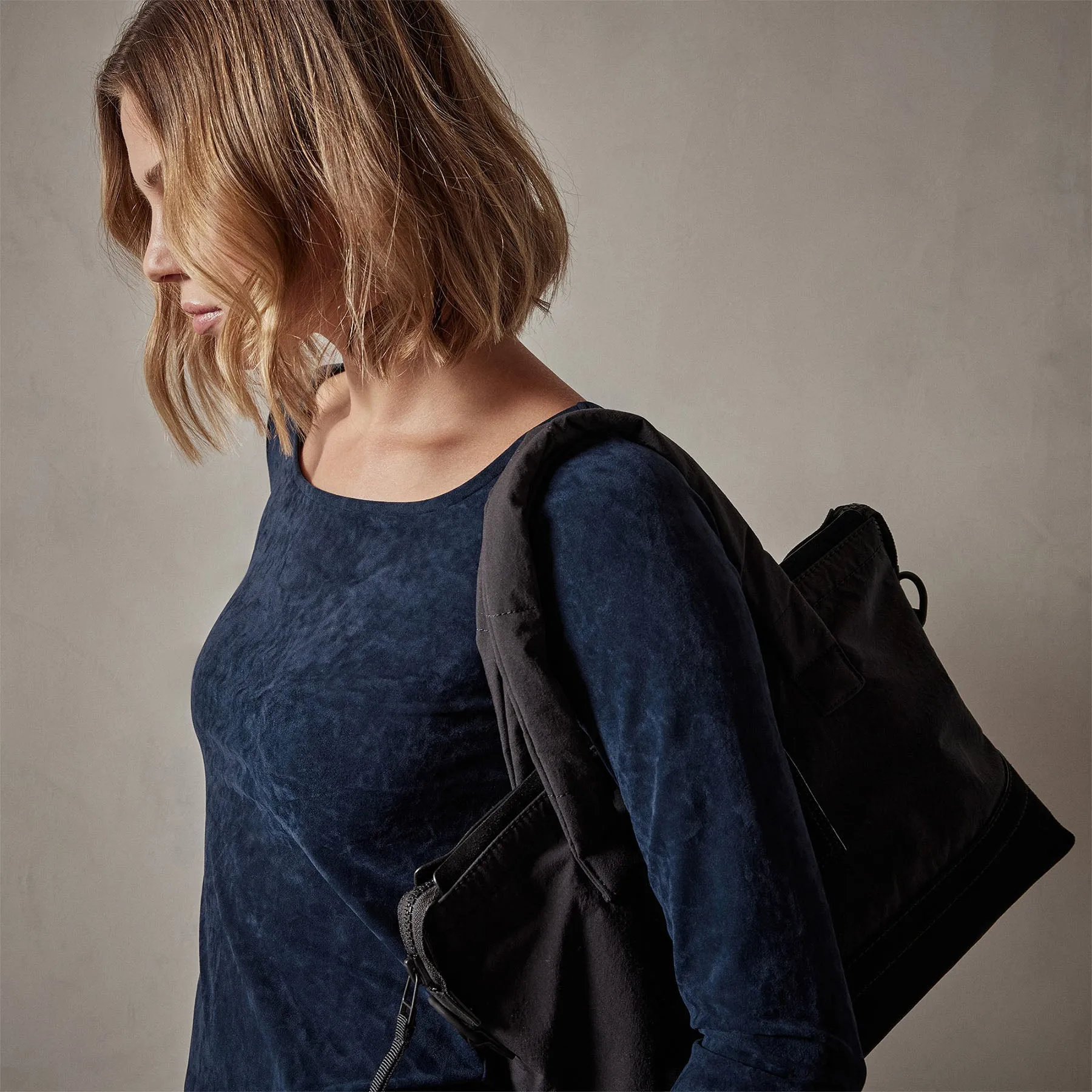Stretch Velvet Scoop Neck Top - Constellation
