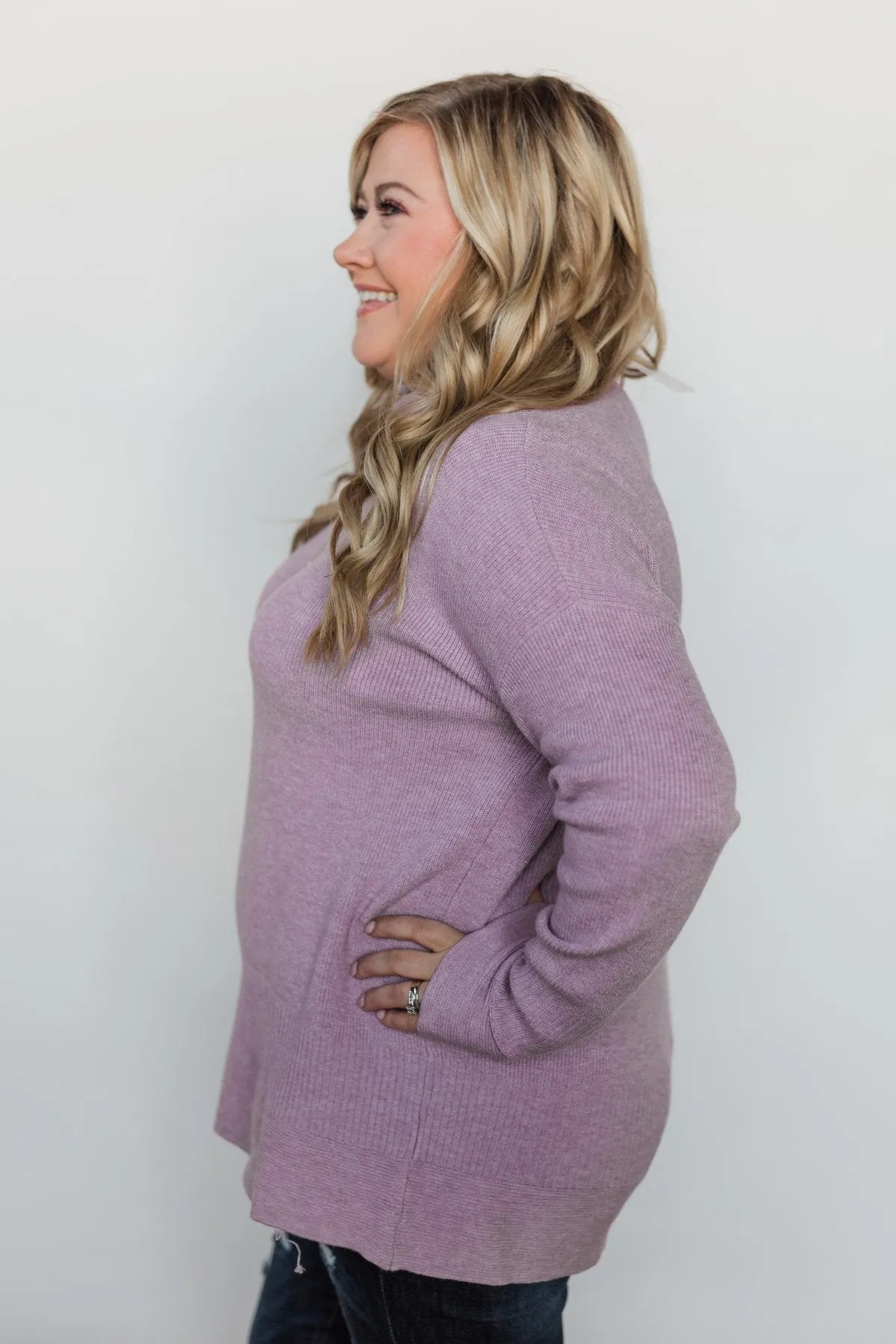Stuck in a Daydream Turtle Neck Sweater - Lavender