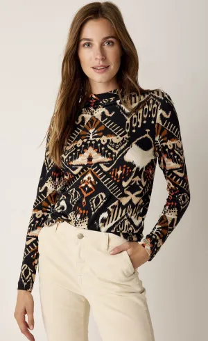 Summum Ikat Print Top