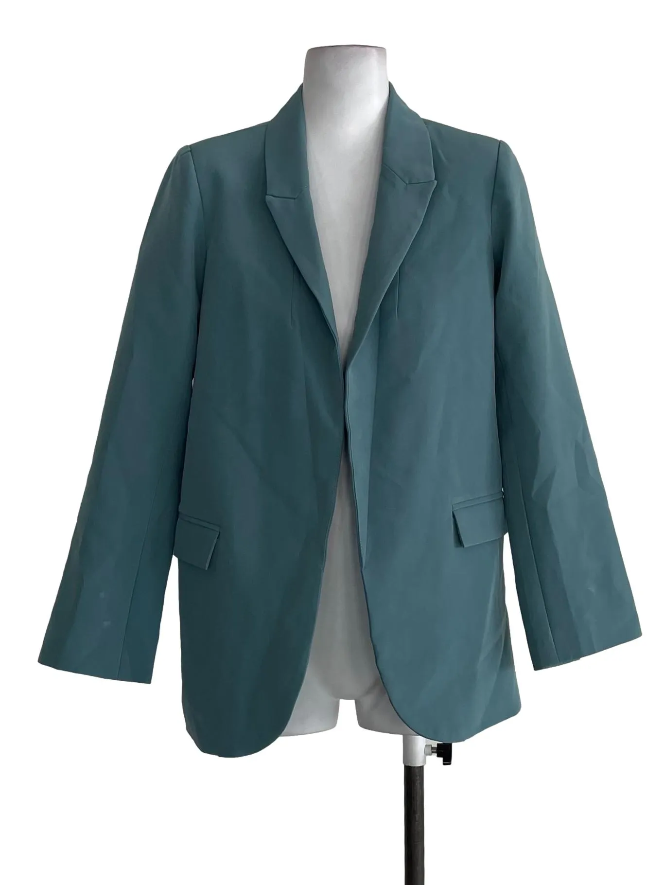 Teal Blue Casual Blazer