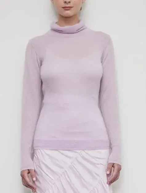 Tissue Turtle neck in Whisper lavender