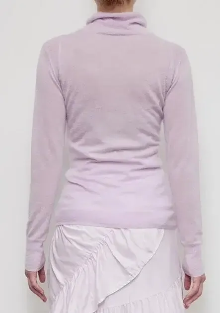 Tissue Turtle neck in Whisper lavender