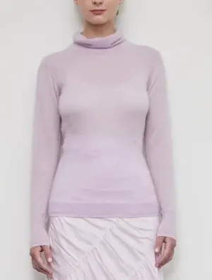 Tissue Turtle neck in Whisper lavender