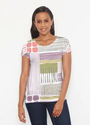Transcendent Floral (13483) ~ Signature Short Sleeve Scoop Shirt