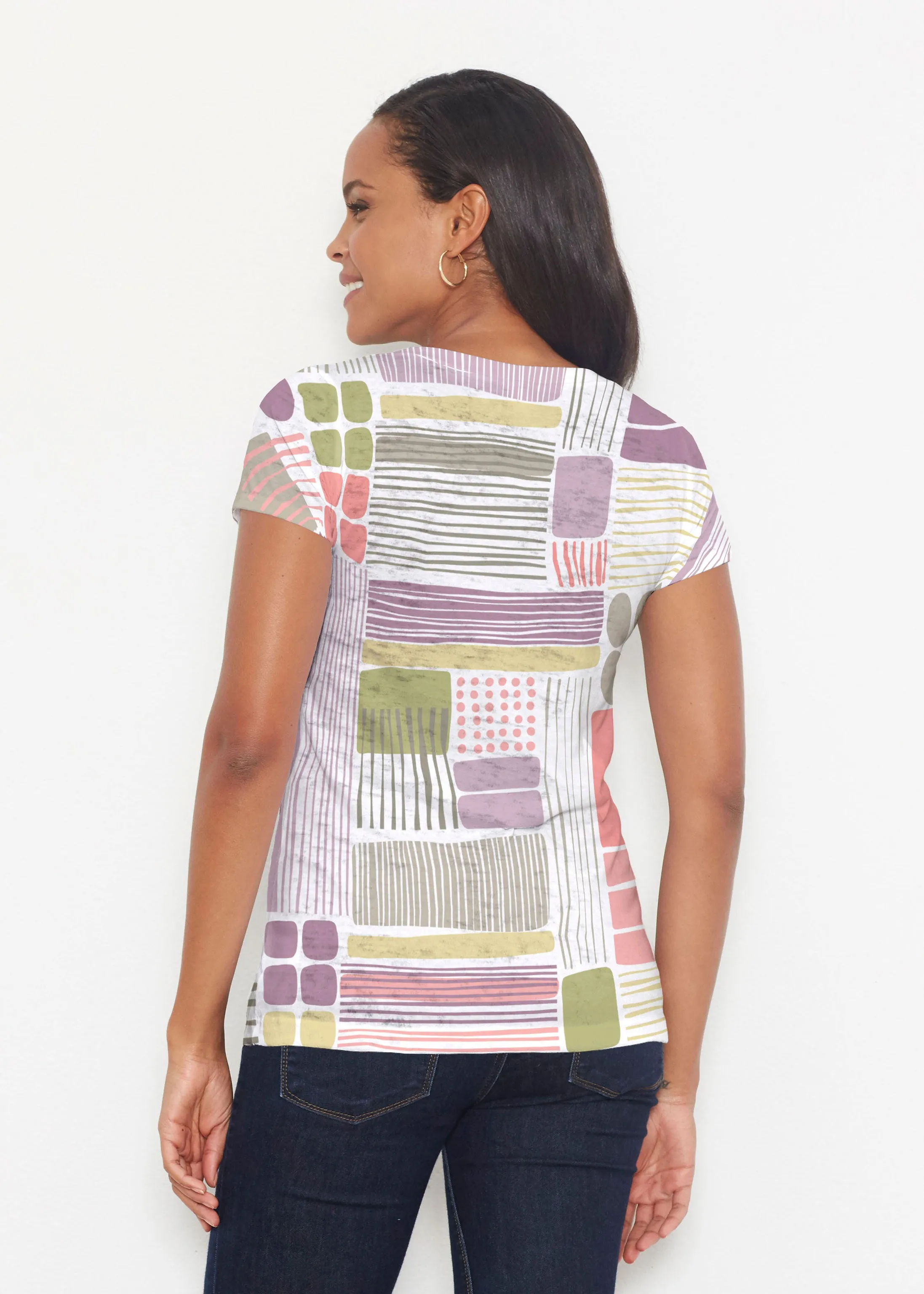 Transcendent Floral (13483) ~ Signature Short Sleeve Scoop Shirt