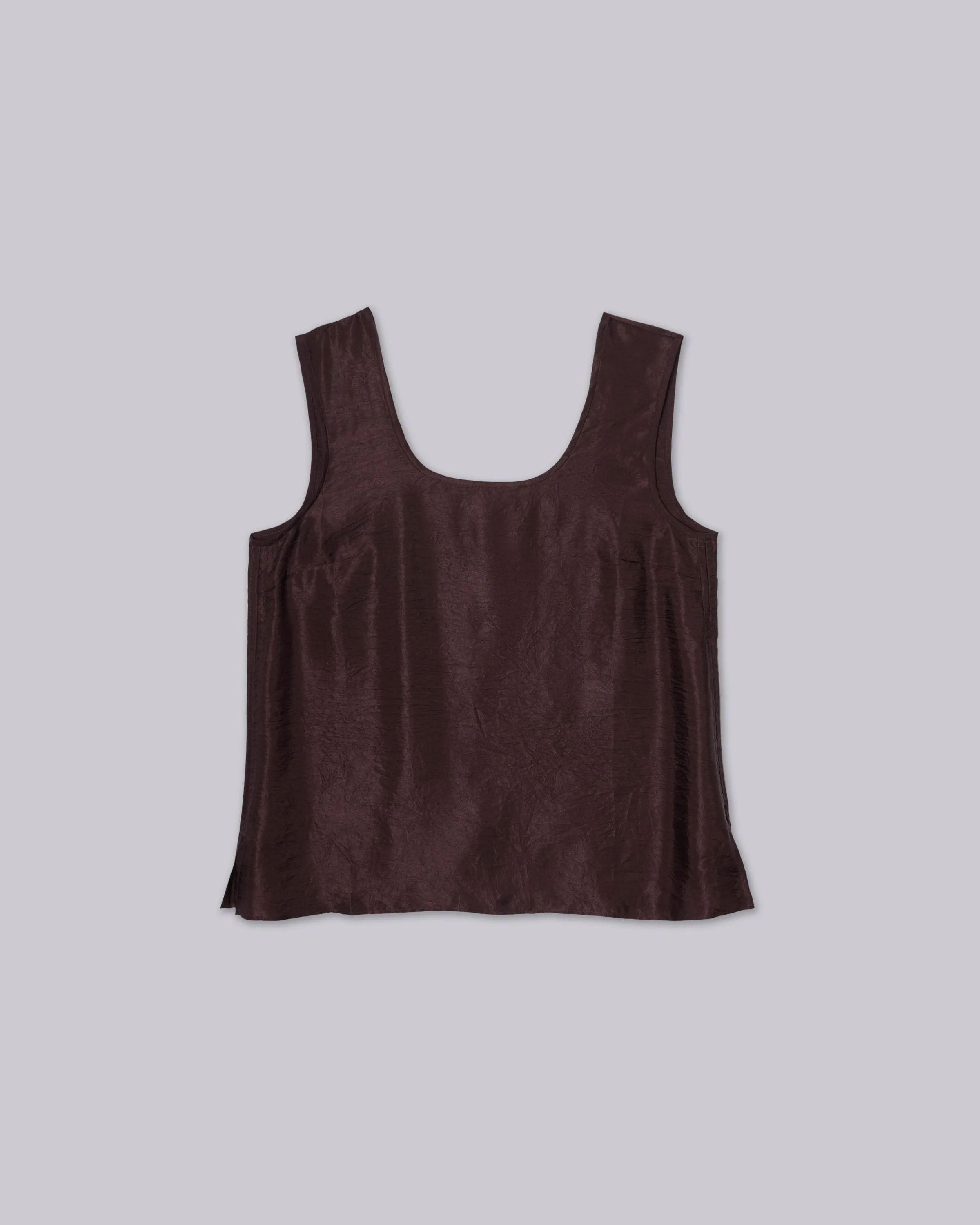 U-NECK TANK IN SANGRIA