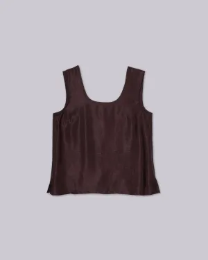 U-NECK TANK IN SANGRIA