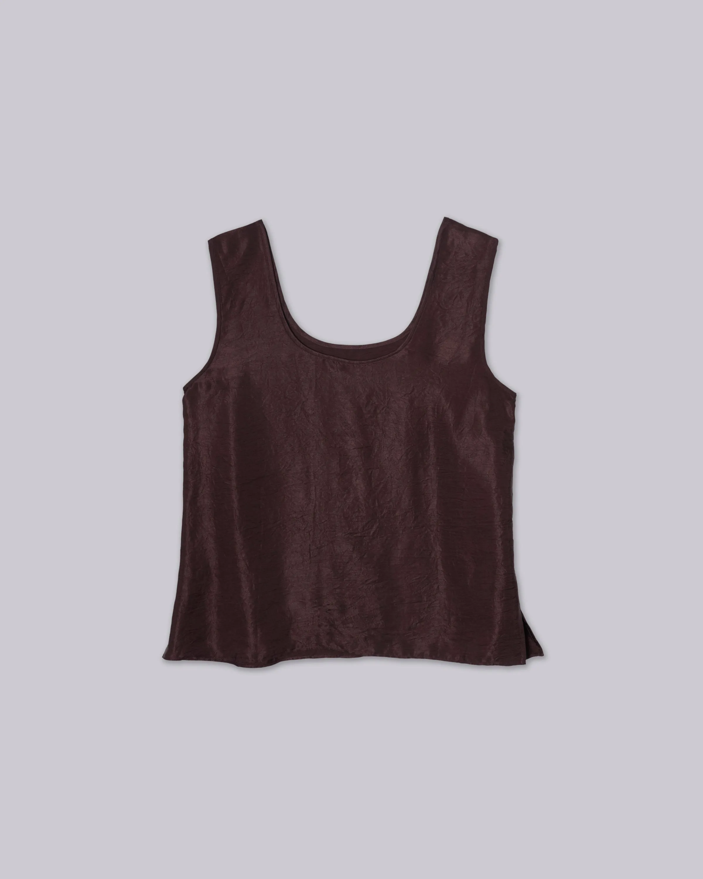 U-NECK TANK IN SANGRIA