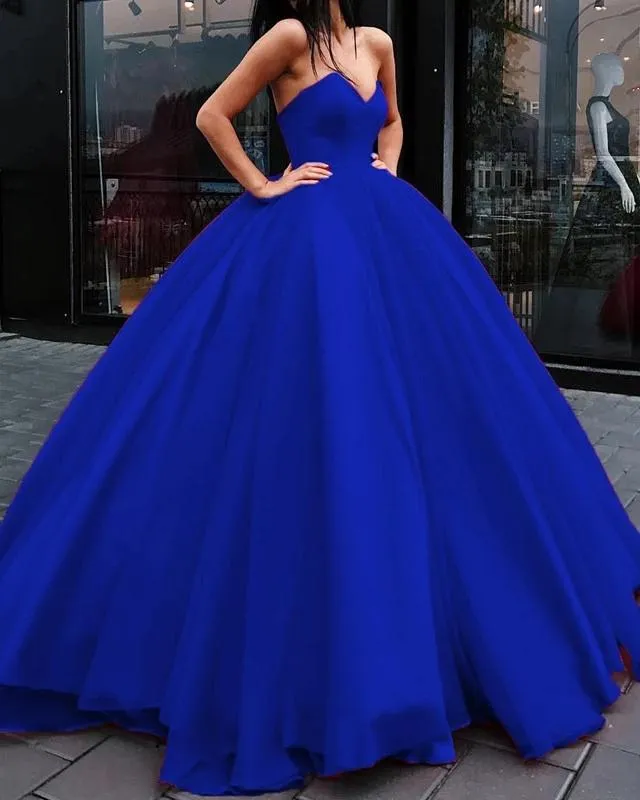 Unique Ball Gown Red Strapless Sweetheart Long Prom Dresses Quinceanera Dresses CP621