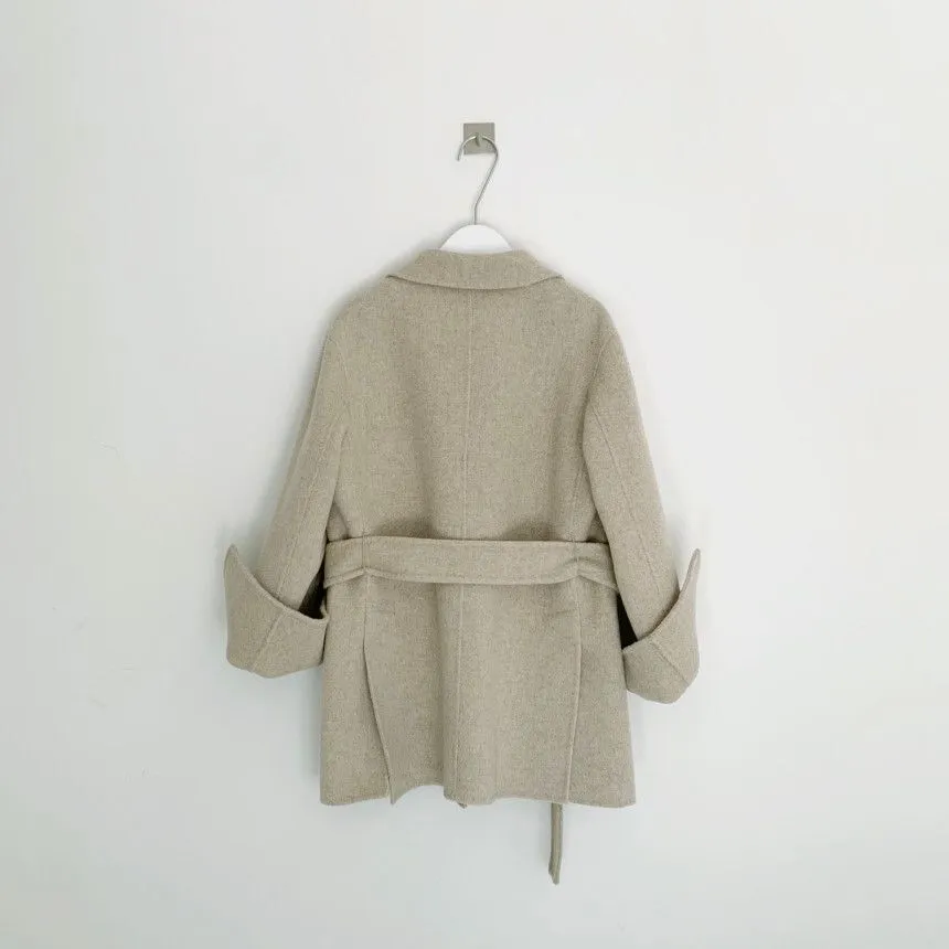 V-neck Vintage Lapel Splicing Lace-up Outerwear Mini Dresses
