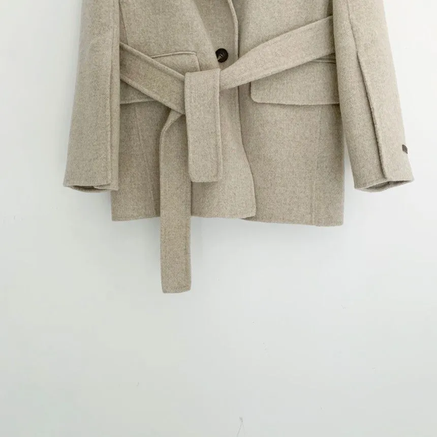 V-neck Vintage Lapel Splicing Lace-up Outerwear Mini Dresses