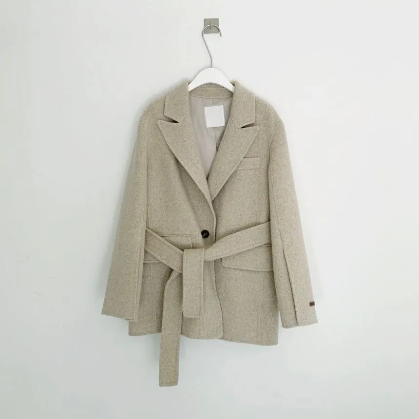 V-neck Vintage Lapel Splicing Lace-up Outerwear Mini Dresses