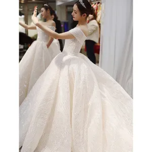 Wedding Dress Bride Off The Shoulder Wedding Ball Gown Dress
