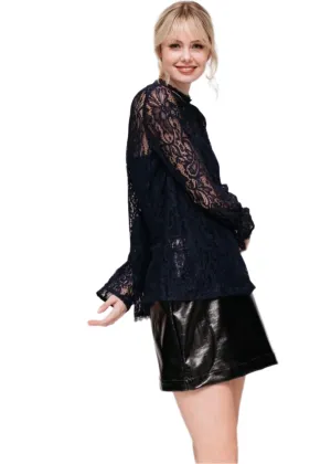 Women's Lace Turtle Neck Top