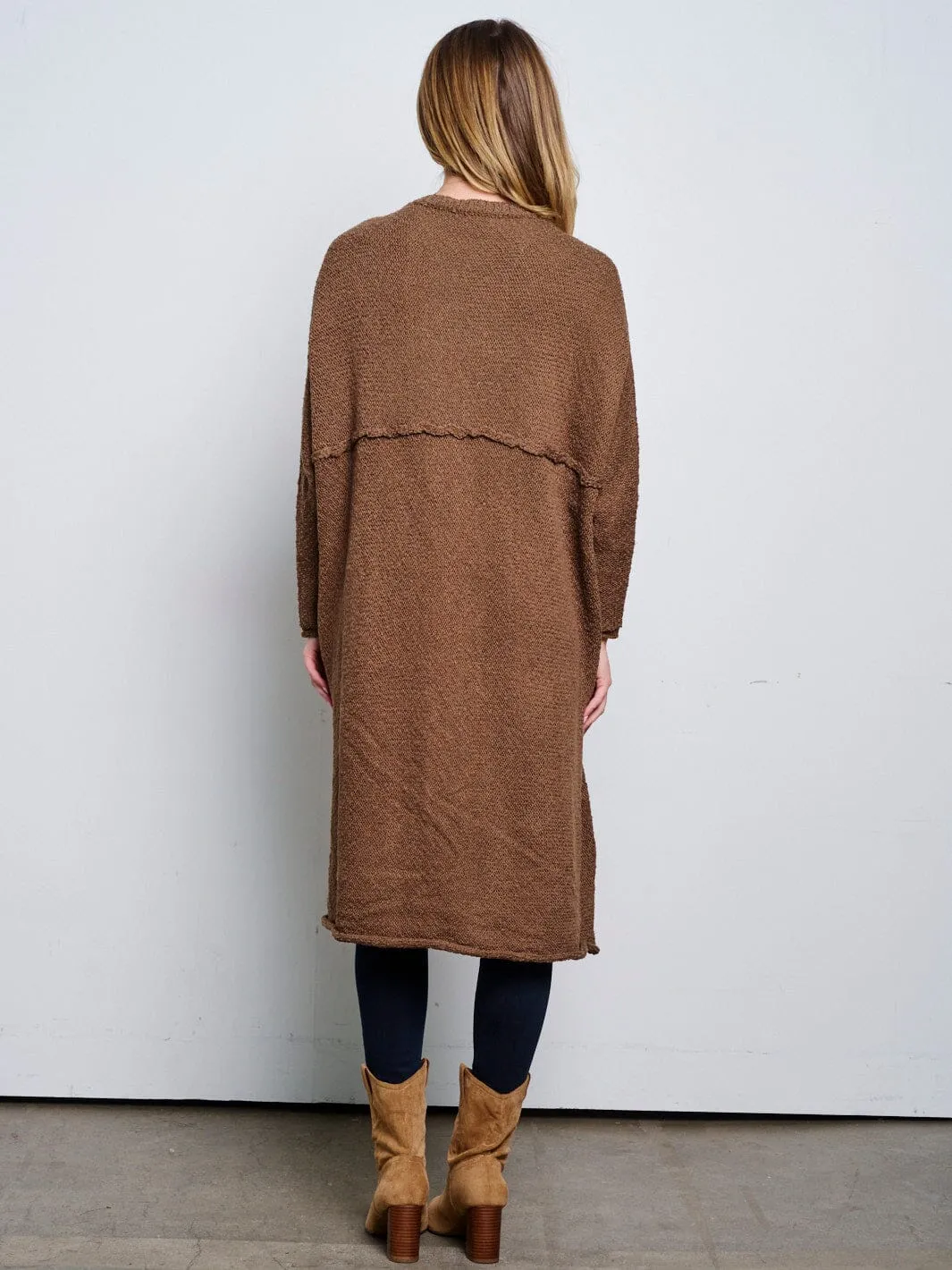WOMEN'S LONG SLEEVE OPEN FRONT CARDIGAN