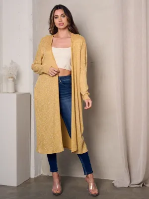 WOMEN'S LONG SLEEVE OPEN FRONT STRIPES CARDIGAN