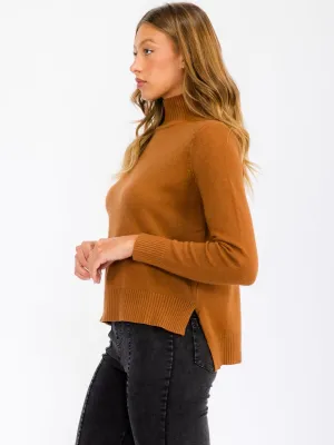 WOMEN'S LONG SLEEVE TURTLE NECK BLOUSE TOP