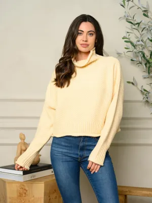 WOMEN'S LONG SLEEVE TURTLE NECK SWEATER