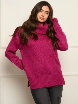 WOMEN'S LONG SLEEVE TURTLE NECK SWEATER
