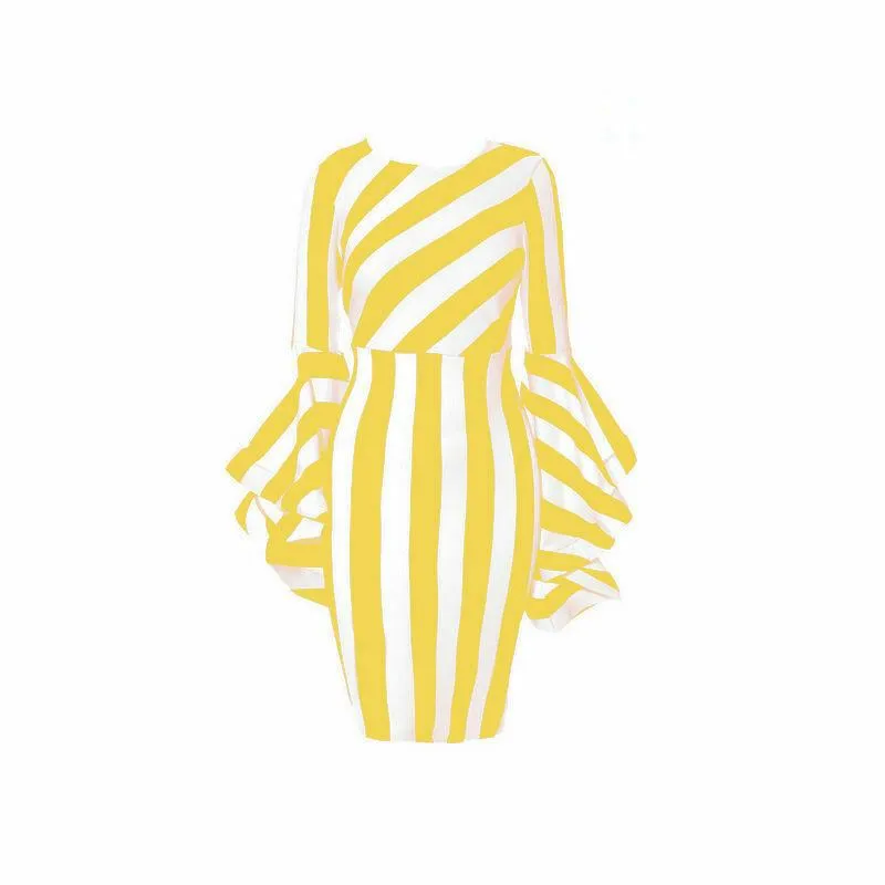 Womens Plus Size Ruffle Sleeve Midi Dresses
