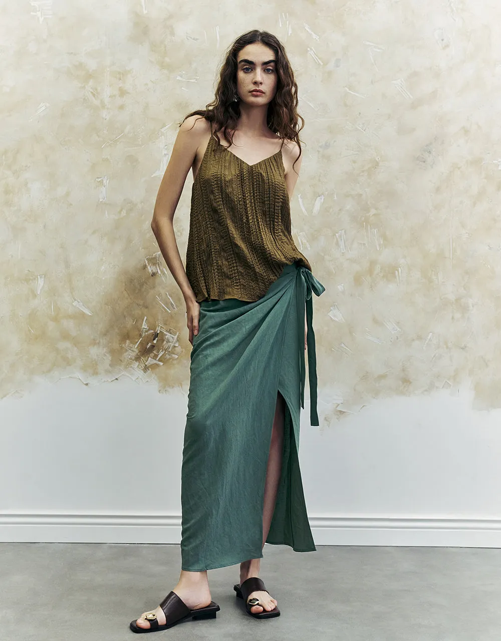 Wrapped Straight Skirt